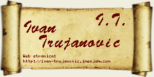 Ivan Trujanović vizit kartica